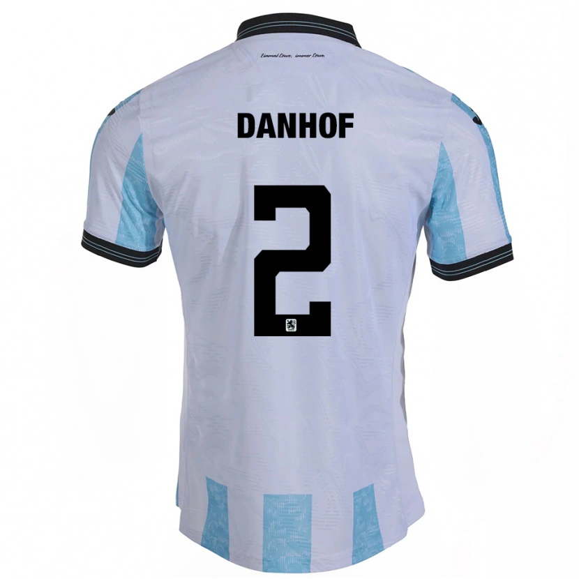 Danxen Pánské Tim Danhof #2 Bílá Nebesky Modrá Domů Hráčské Dresy 2025/26 Dres