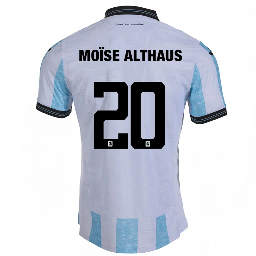 Danxen Pánské Samuel Moïse Althaus #20 Bílá Nebesky Modrá Domů Hráčské Dresy 2025/26 Dres