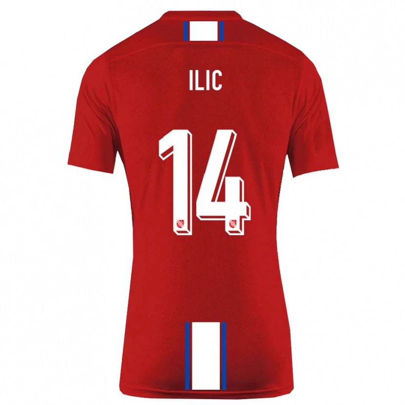 Danxen Pánské Marko Ilic #14 Červená Bílá Domů Hráčské Dresy 2025/26 Dres