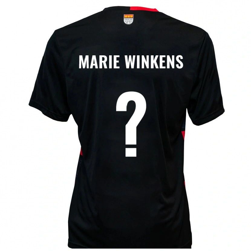 Danxen Pánské Joelina Marie Winkens #0 Černá Červená Domů Hráčské Dresy 2025/26 Dres