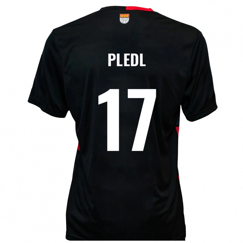 Danxen Pánské Marco Pledl #17 Černá Červená Domů Hráčské Dresy 2025/26 Dres