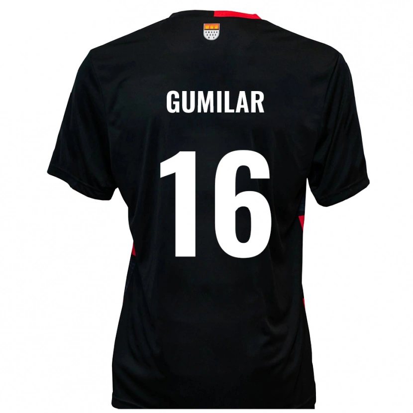 Danxen Pánské Jonas Gumilar #16 Černá Červená Domů Hráčské Dresy 2025/26 Dres