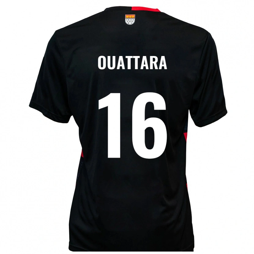 Danxen Pánské Kiyali Ouattara #16 Černá Červená Domů Hráčské Dresy 2025/26 Dres