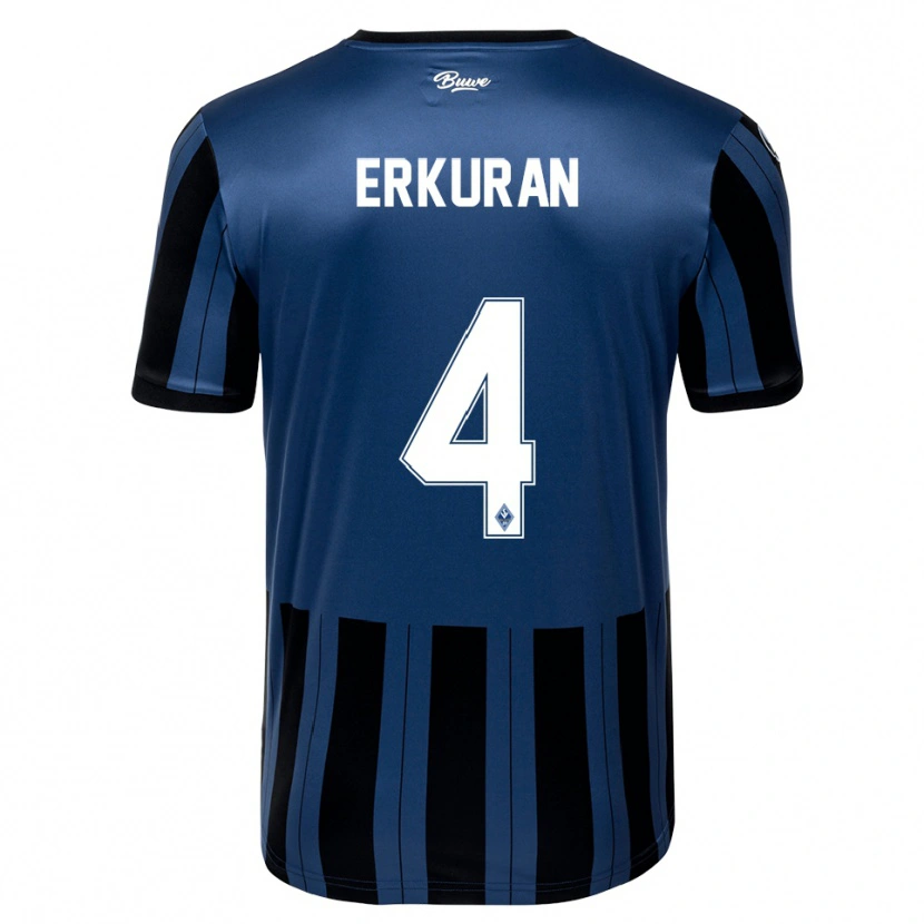 Danxen Pánské Emirhan Erkuran #4 Modrá Šedá Černá Domů Hráčské Dresy 2025/26 Dres