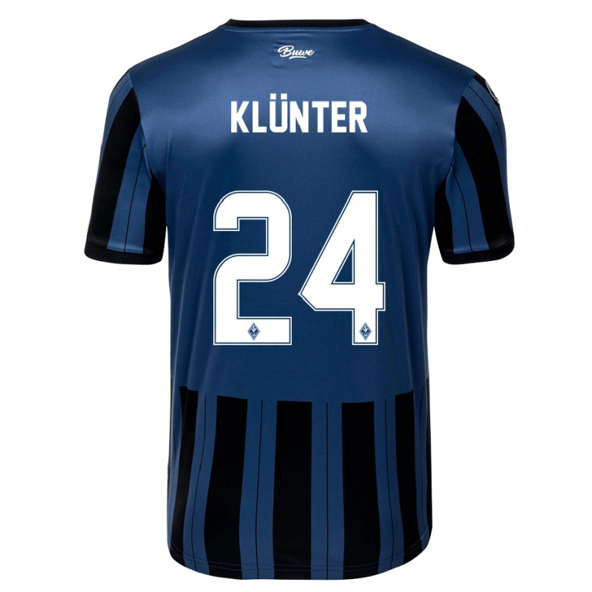 Danxen Pánské Lukas Klünter #24 Modrá Šedá Černá Domů Hráčské Dresy 2025/26 Dres