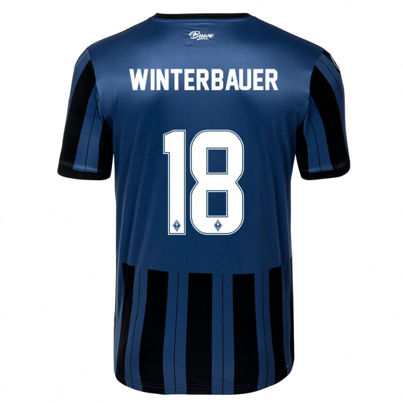 Danxen Pánské Jan Winterbauer #18 Modrá Šedá Černá Domů Hráčské Dresy 2025/26 Dres