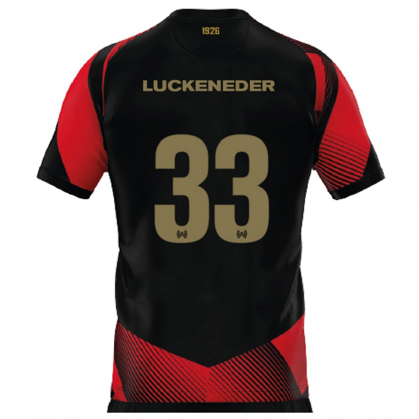 Danxen Pánské Felix Luckeneder #33 Černá Červená Domů Hráčské Dresy 2025/26 Dres