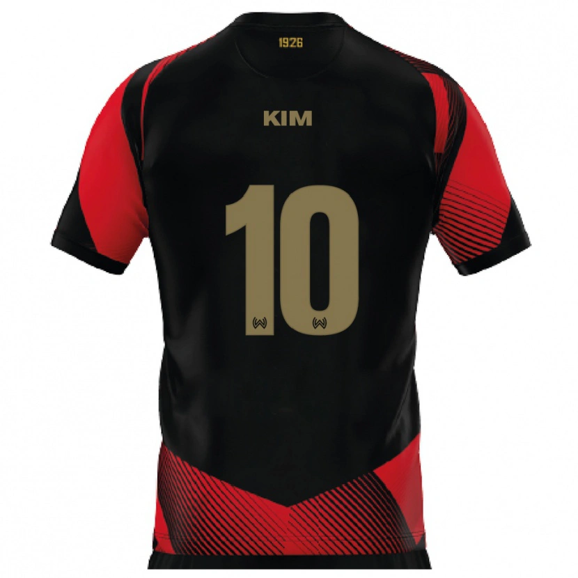 Danxen Pánské Sun-Kil Kim #10 Černá Červená Domů Hráčské Dresy 2025/26 Dres