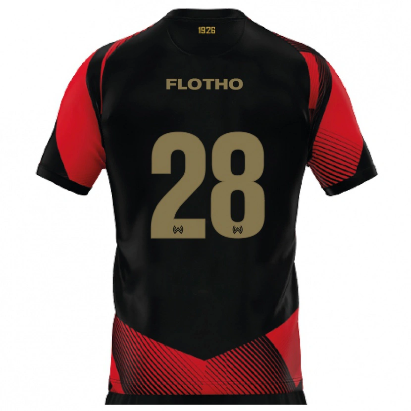 Danxen Pánské Moritz Flotho #28 Černá Červená Domů Hráčské Dresy 2025/26 Dres
