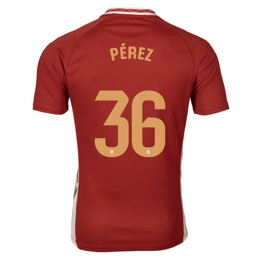Danxen Pánské Dani Pérez #36 Vínová Zlatá Daleko Hráčské Dresy 2025/26 Dres