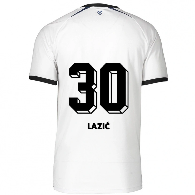 Danxen Pánské Kristina Lazić #30 Bílá Černá Daleko Hráčské Dresy 2025/26 Dres