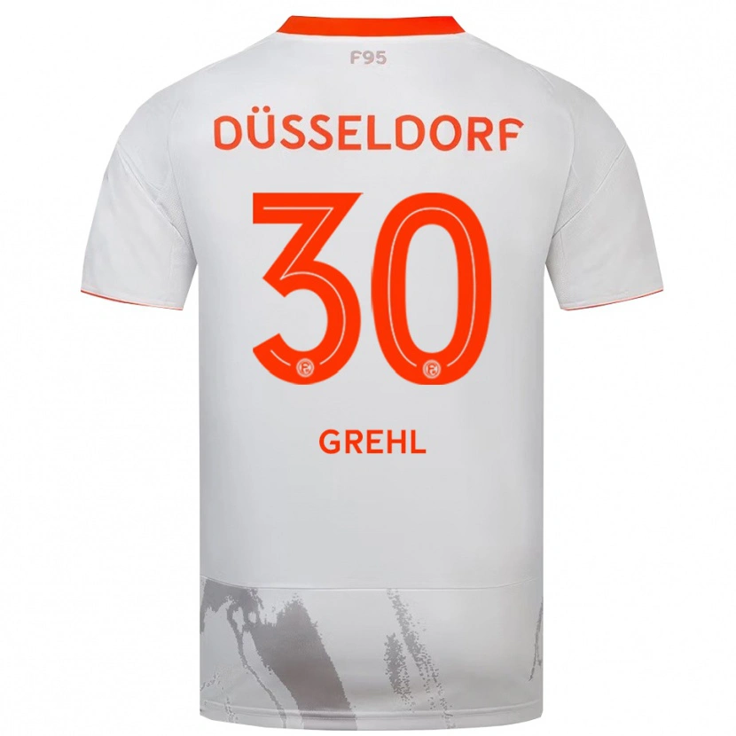 Danxen Pánské Dominic Grehl #30 Bílá Oranžová Daleko Hráčské Dresy 2025/26 Dres