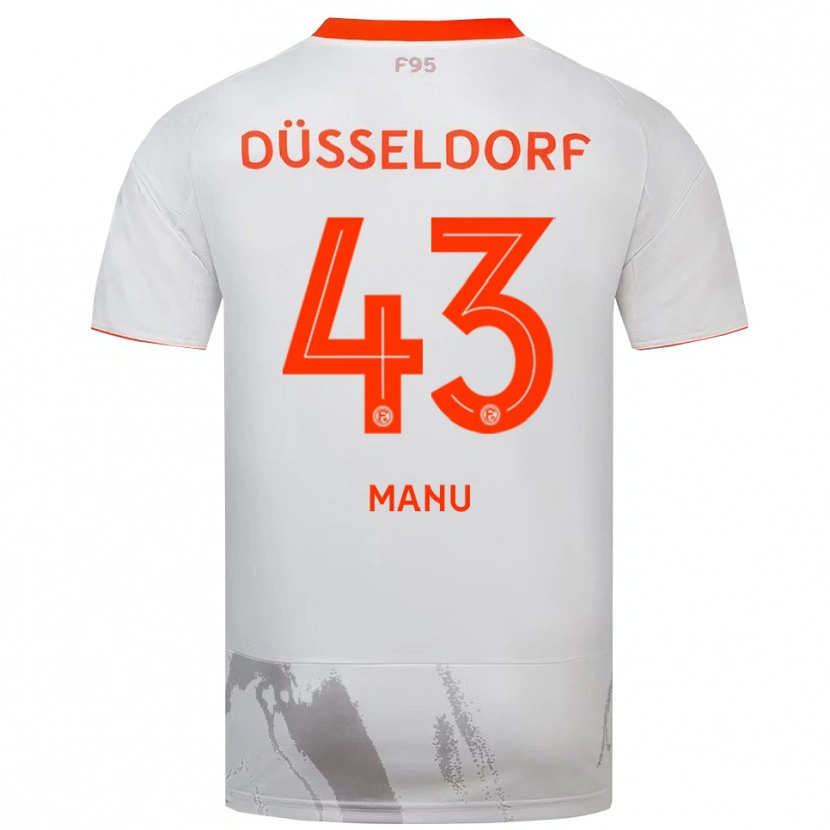 Danxen Pánské King Manu #43 Bílá Oranžová Daleko Hráčské Dresy 2025/26 Dres