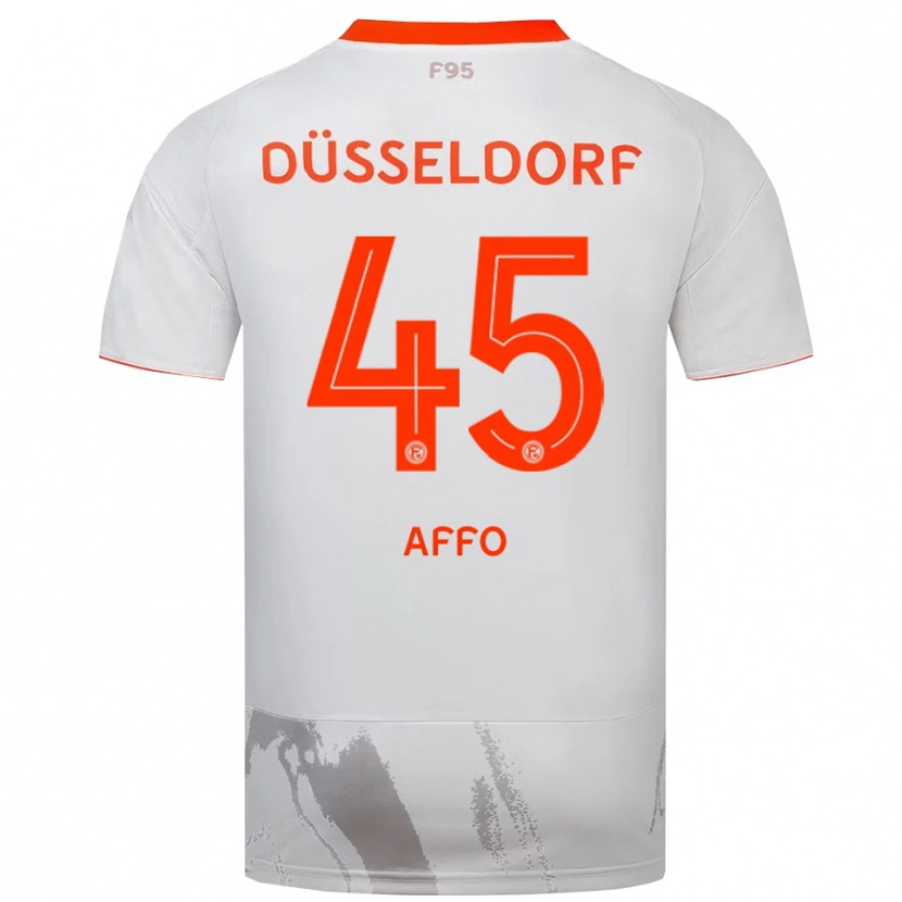 Danxen Pánské Karim Affo #45 Bílá Oranžová Daleko Hráčské Dresy 2025/26 Dres