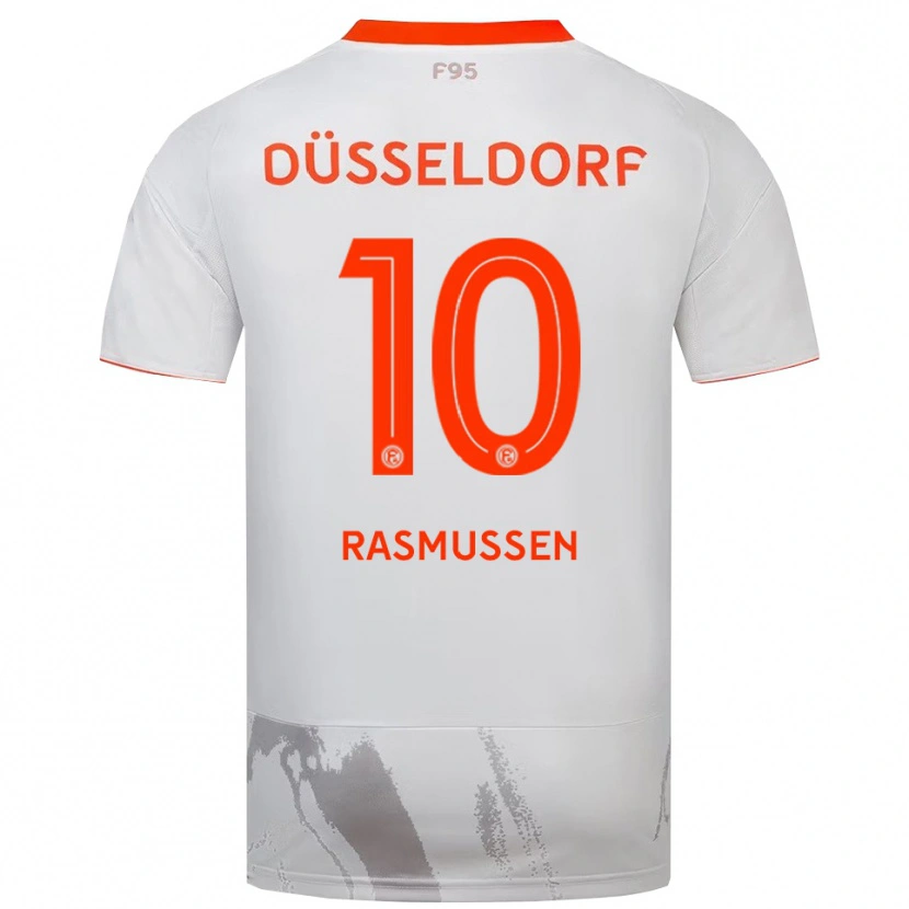 Danxen Pánské Christian Rasmussen #10 Bílá Oranžová Daleko Hráčské Dresy 2025/26 Dres