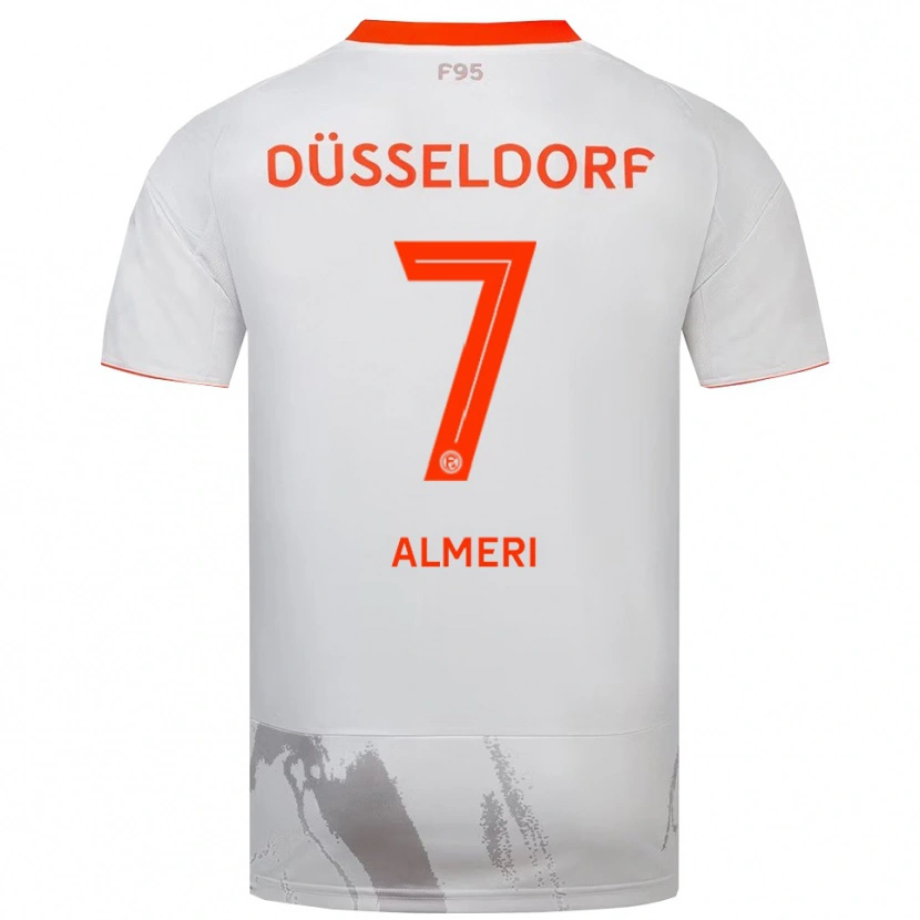 Danxen Pánské Majd Almeri #7 Bílá Oranžová Daleko Hráčské Dresy 2025/26 Dres