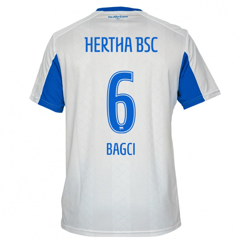 Danxen Pánské Elyas Bagci #6 Bílá Modrá Daleko Hráčské Dresy 2025/26 Dres