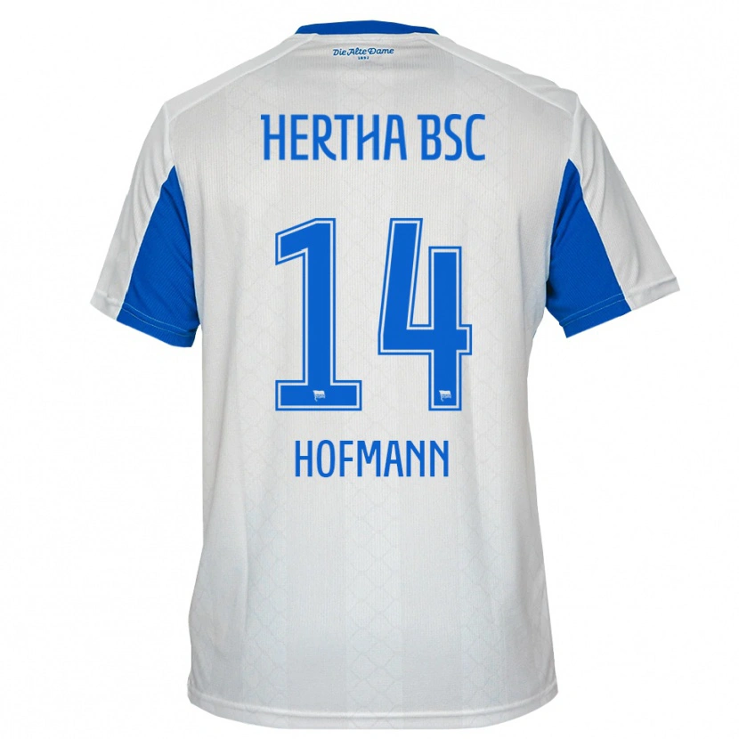 Danxen Pánské Nico Hofmann #14 Bílá Modrá Daleko Hráčské Dresy 2025/26 Dres
