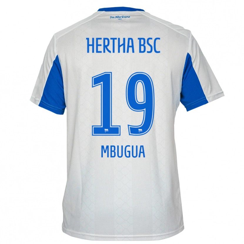 Danxen Pánské Quincy Mbugua #19 Bílá Modrá Daleko Hráčské Dresy 2025/26 Dres