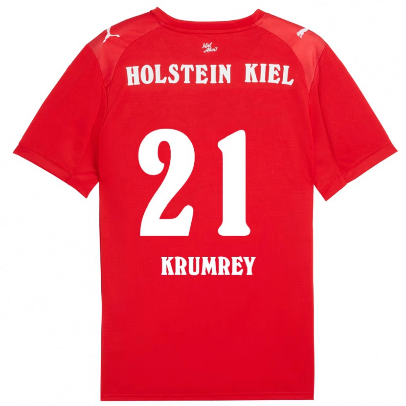 Danxen Pánské Jonas Krumrey #21 Červená Modrá Daleko Hráčské Dresy 2025/26 Dres