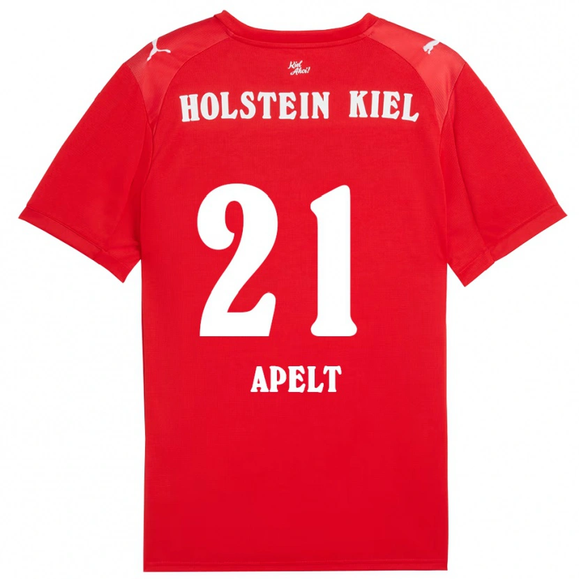Danxen Pánské Maximilian Apelt #21 Červená Modrá Daleko Hráčské Dresy 2025/26 Dres