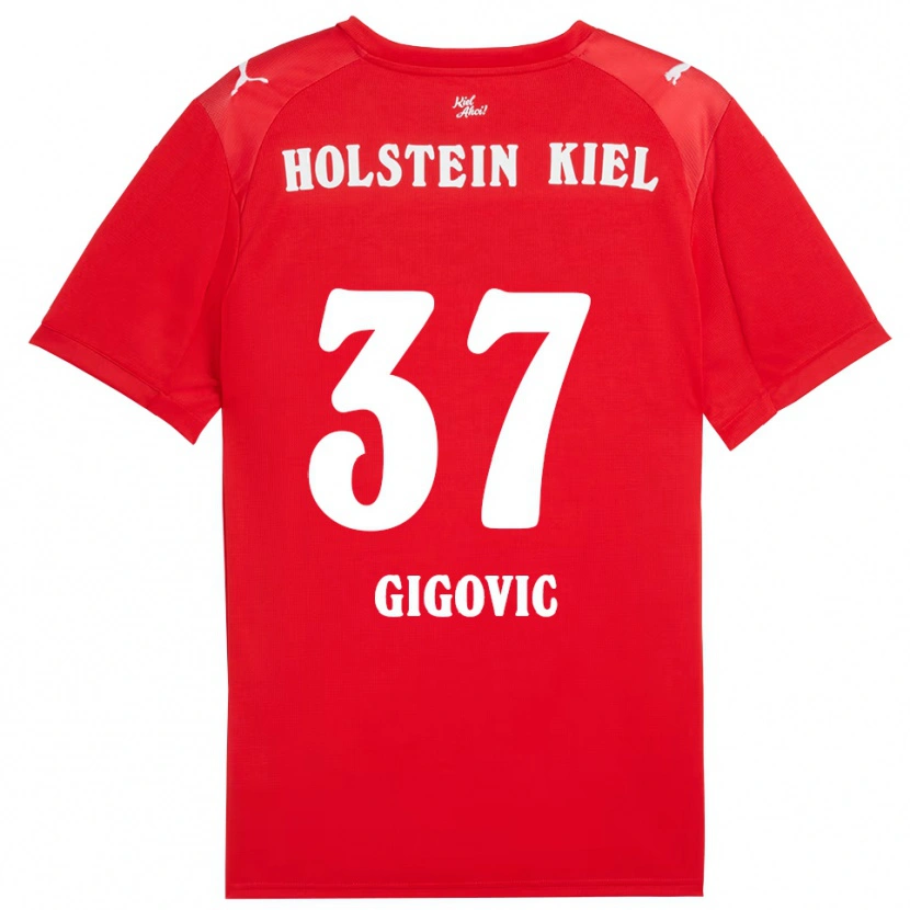 Danxen Pánské Armin Gigovic #37 Červená Modrá Daleko Hráčské Dresy 2025/26 Dres