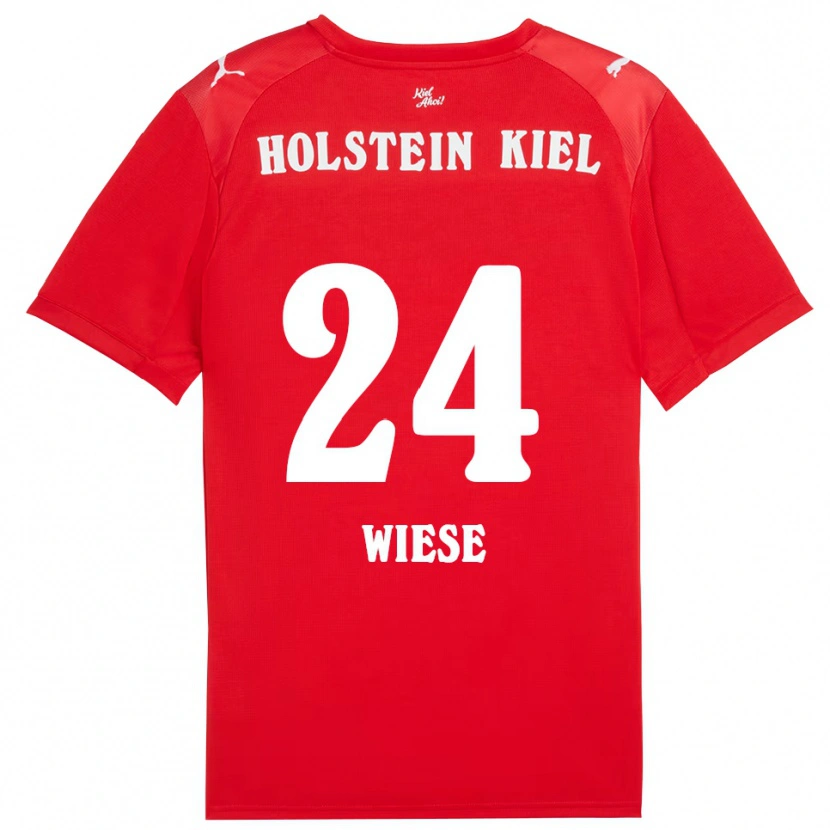 Danxen Pánské Leon Wiese #24 Červená Modrá Daleko Hráčské Dresy 2025/26 Dres