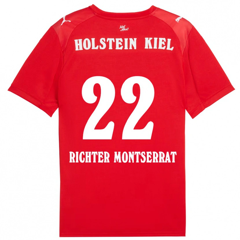 Danxen Pánské Mark Richter Montserrat #22 Červená Modrá Daleko Hráčské Dresy 2025/26 Dres