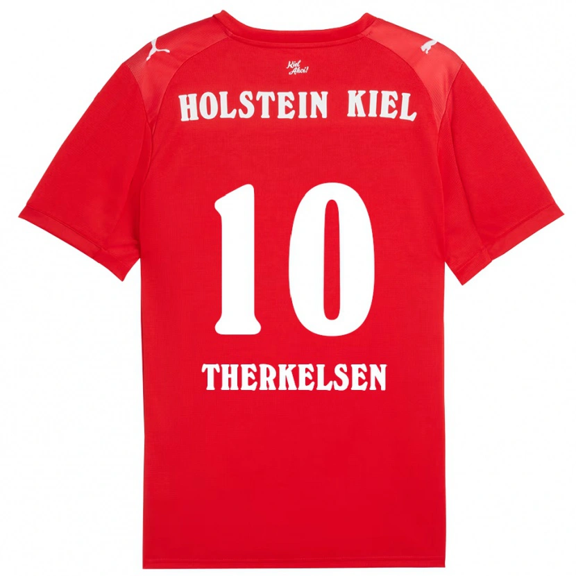Danxen Pánské Jonas Therkelsen #10 Červená Modrá Daleko Hráčské Dresy 2025/26 Dres