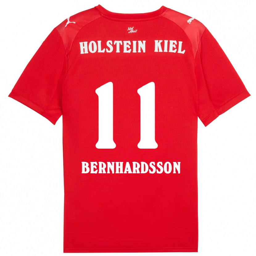 Danxen Pánské Alexander Bernhardsson #11 Červená Modrá Daleko Hráčské Dresy 2025/26 Dres