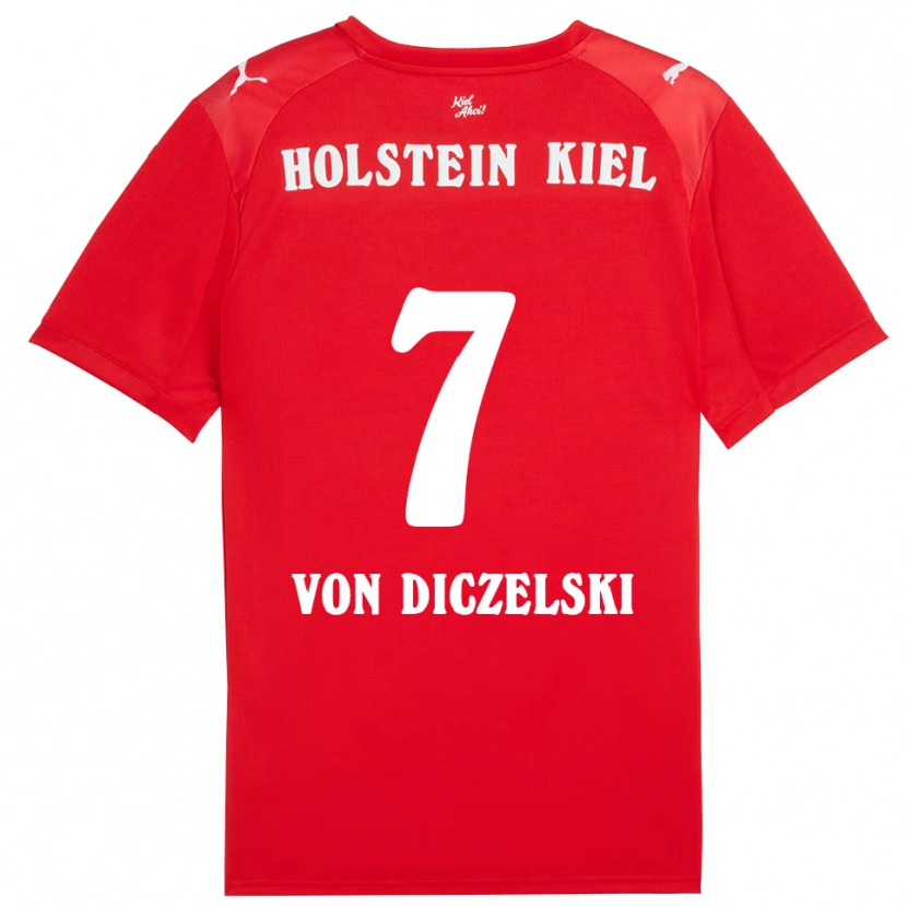 Danxen Pánské Jannes Von Diczelski #7 Červená Modrá Daleko Hráčské Dresy 2025/26 Dres