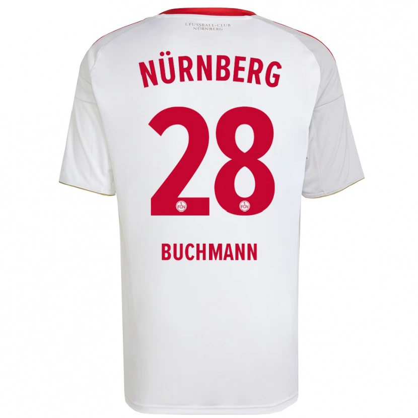 Danxen Pánské Tarek Buchmann #28 Bílá Červená Daleko Hráčské Dresy 2025/26 Dres
