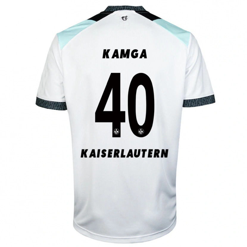 Danxen Pánské Enis Kamga #40 Bílá Černá Daleko Hráčské Dresy 2025/26 Dres