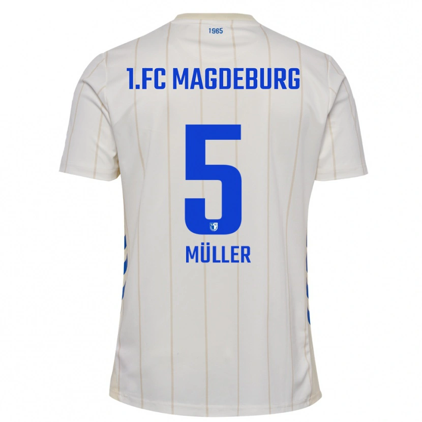 Danxen Pánské Tobias Müller #5 Bílá Modrá Daleko Hráčské Dresy 2025/26 Dres
