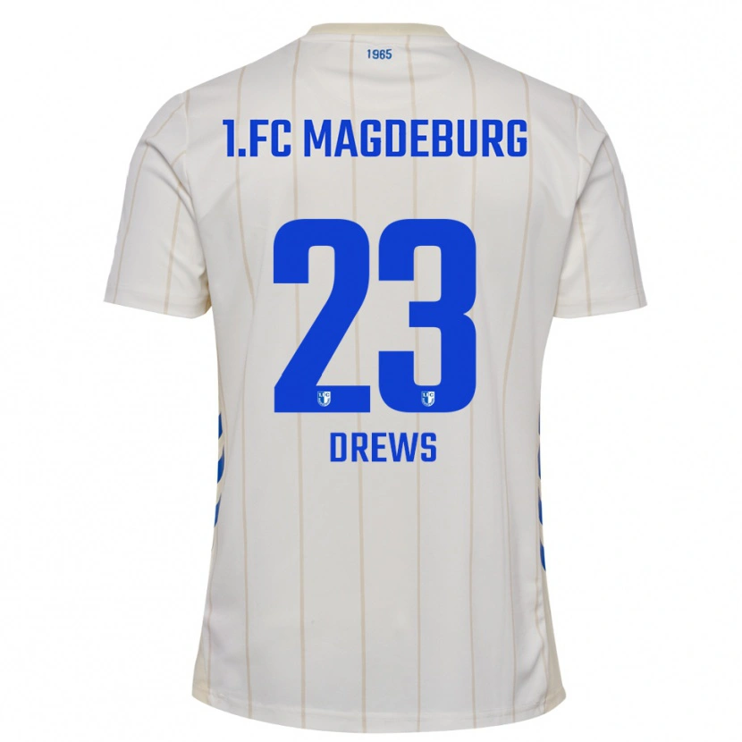 Danxen Pánské Adrian Drews #23 Bílá Modrá Daleko Hráčské Dresy 2025/26 Dres