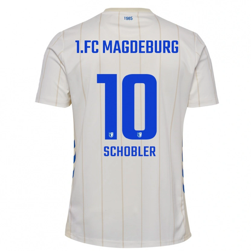 Danxen Pánské Laurin Schößler #10 Bílá Modrá Daleko Hráčské Dresy 2025/26 Dres