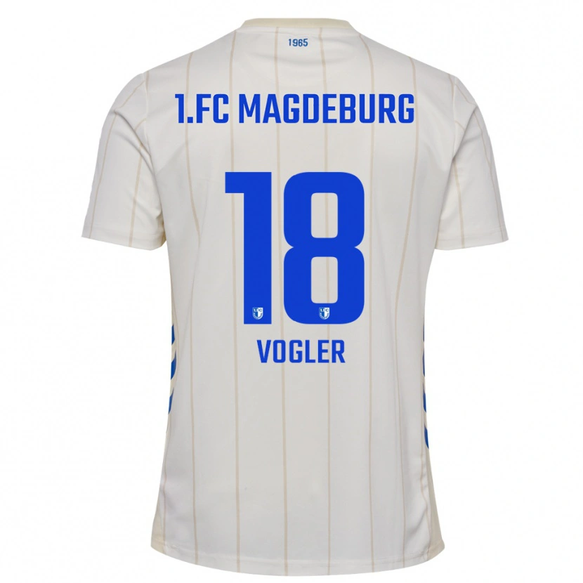 Danxen Pánské Felix Vogler #18 Bílá Modrá Daleko Hráčské Dresy 2025/26 Dres