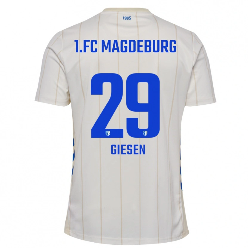 Danxen Pánské Tim Giesen #29 Bílá Modrá Daleko Hráčské Dresy 2025/26 Dres