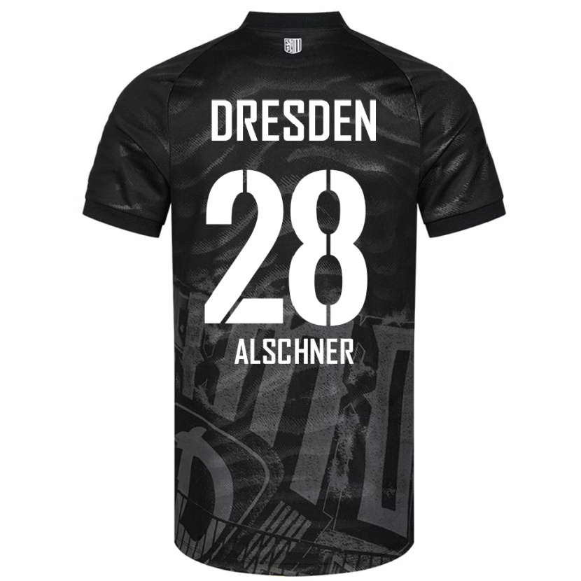 Danxen Pánské Felix Alschner #28 Černá Šedá Daleko Hráčské Dresy 2025/26 Dres