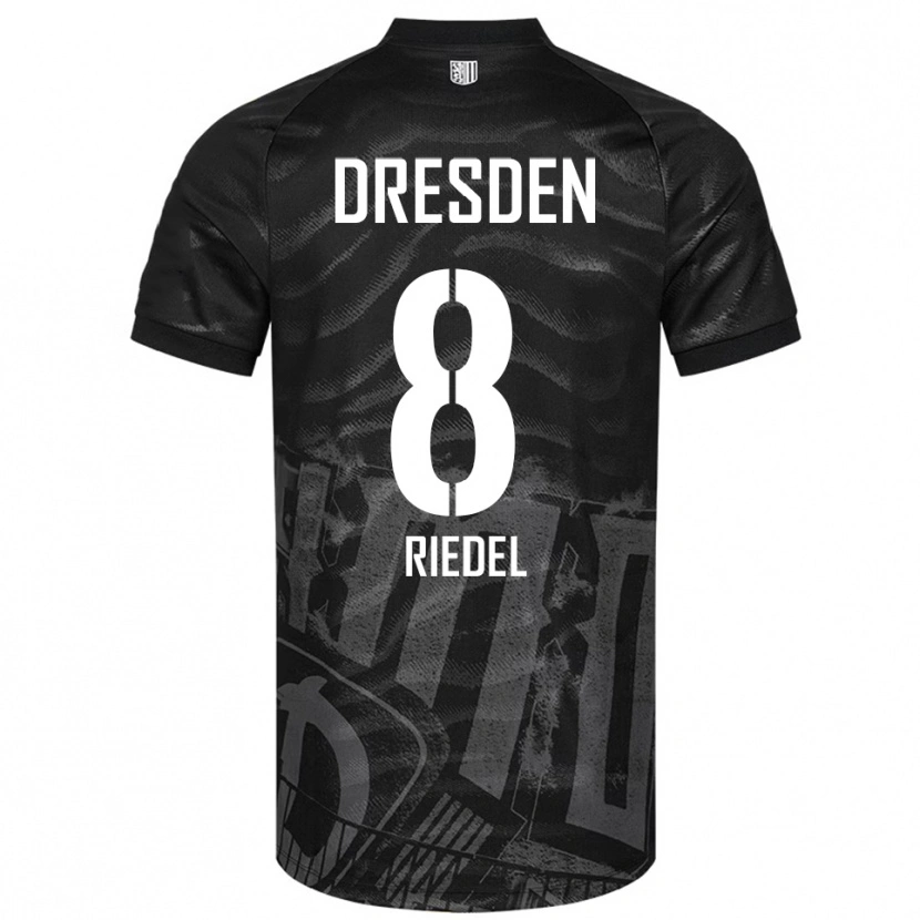 Danxen Pánské Aaron Riedel #8 Černá Šedá Daleko Hráčské Dresy 2025/26 Dres