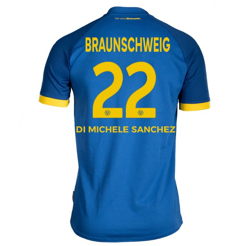 Danxen Pánské Fabio Di Michele Sanchez #22 Královská Modrá Žlutá Daleko Hráčské Dresy 2025/26 Dres