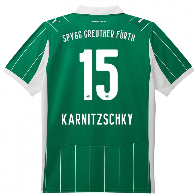 Danxen Pánské Nick Karnitzschky #15 Zelená Bílá Daleko Hráčské Dresy 2025/26 Dres