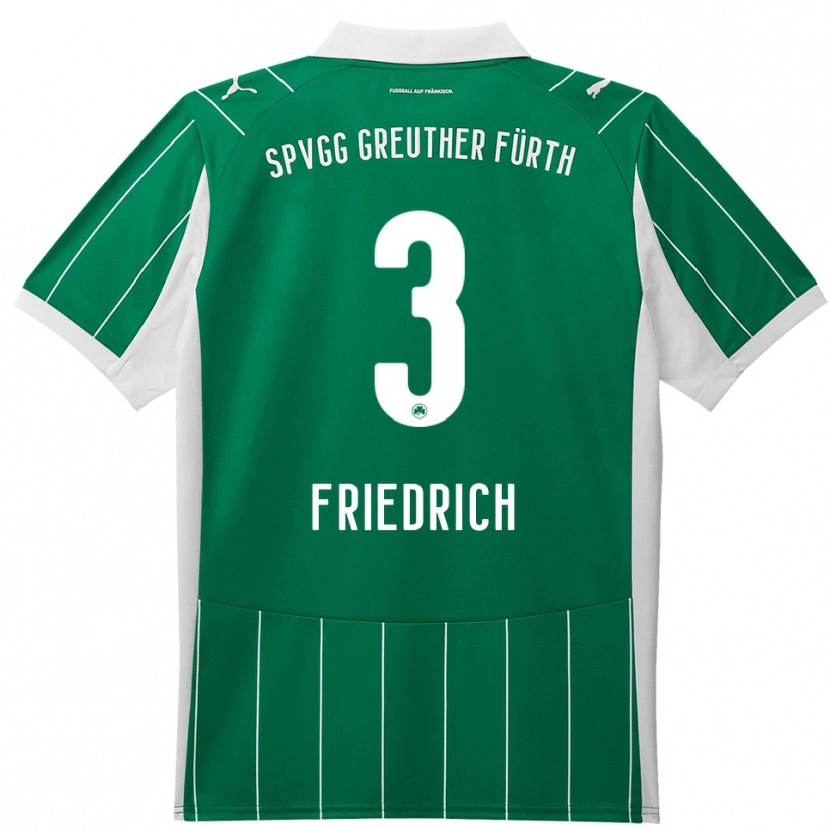 Danxen Pánské Niklas Friedrich #3 Zelená Bílá Daleko Hráčské Dresy 2025/26 Dres