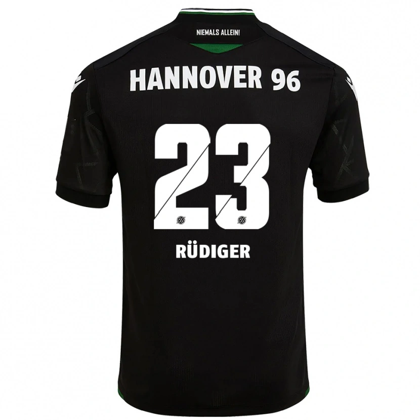 Danxen Pánské Fin-Luca Rüdiger #23 Černá Zelená Daleko Hráčské Dresy 2025/26 Dres