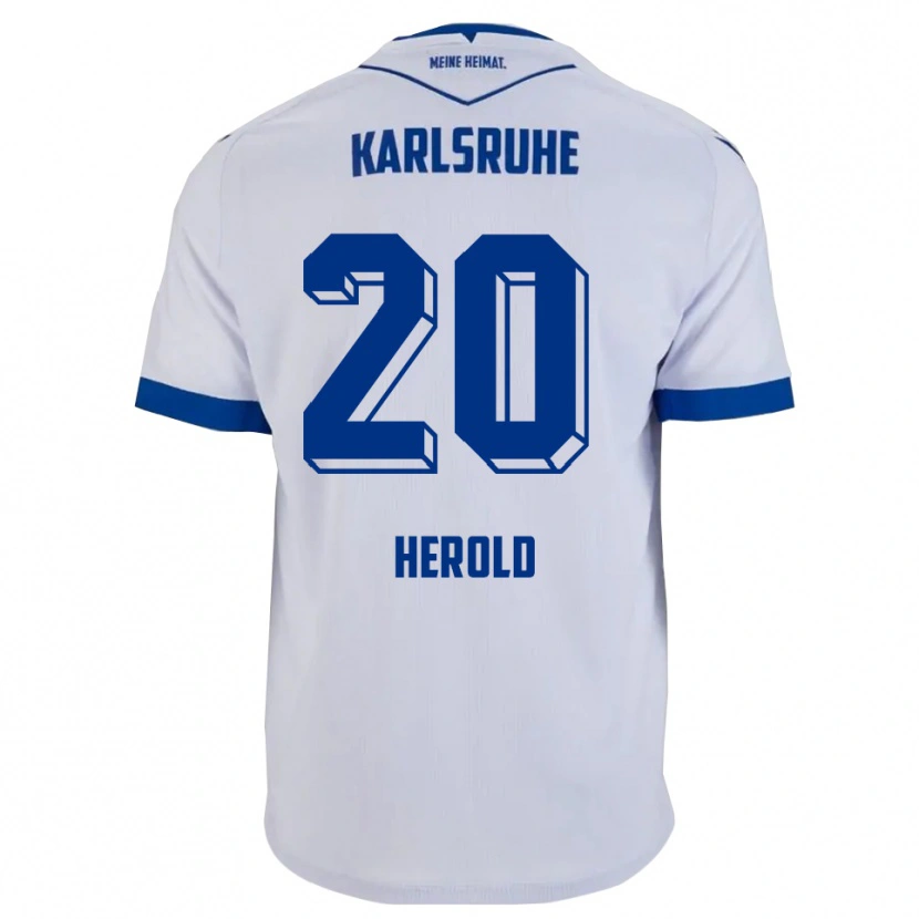 Danxen Pánské David Herold #20 Bílá Modrá Daleko Hráčské Dresy 2025/26 Dres