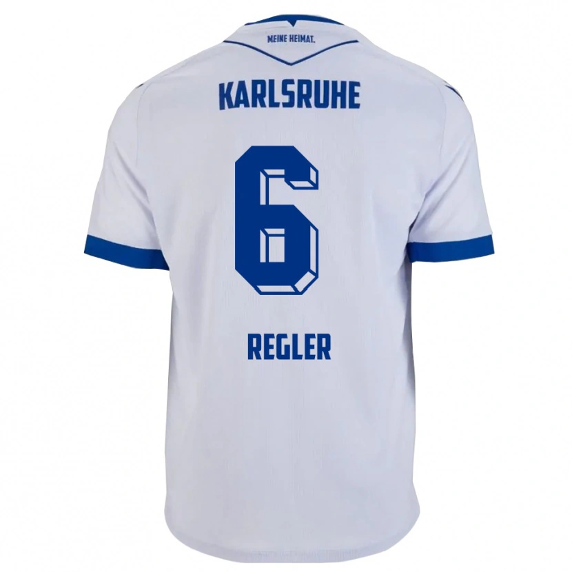 Danxen Pánské Nick Regler #6 Bílá Modrá Daleko Hráčské Dresy 2025/26 Dres