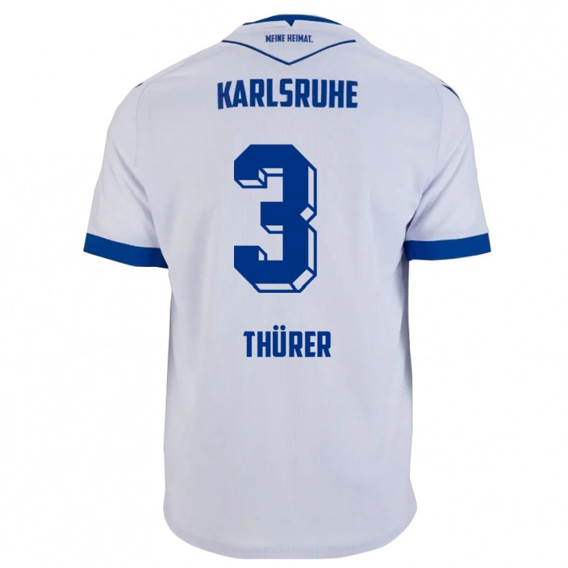 Danxen Pánské Marlo Thürer #3 Bílá Modrá Daleko Hráčské Dresy 2025/26 Dres