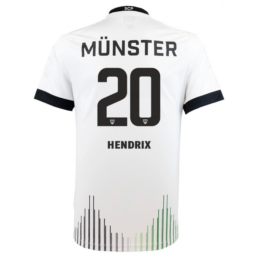 Danxen Pánské Jorrit Hendrix #20 Bílá Černá Daleko Hráčské Dresy 2025/26 Dres