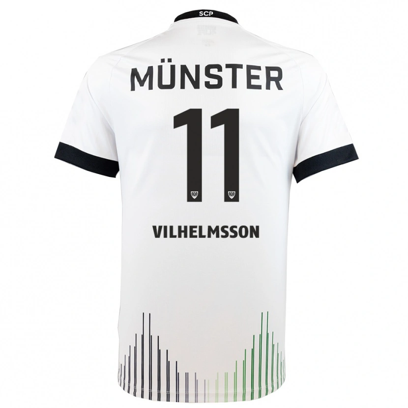 Danxen Pánské Oscar Vilhelmsson #11 Bílá Černá Daleko Hráčské Dresy 2025/26 Dres