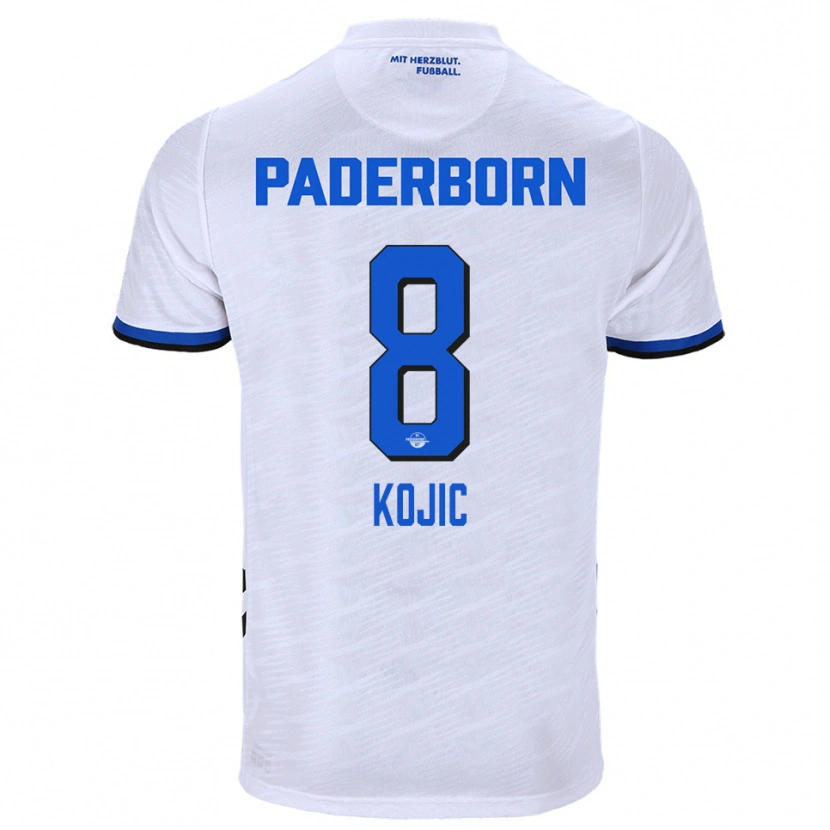 Danxen Pánské Medin Kojic #8 Bílá Modrá Daleko Hráčské Dresy 2025/26 Dres